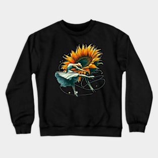 Sunflower Ballet Dancer Fantasy Crewneck Sweatshirt